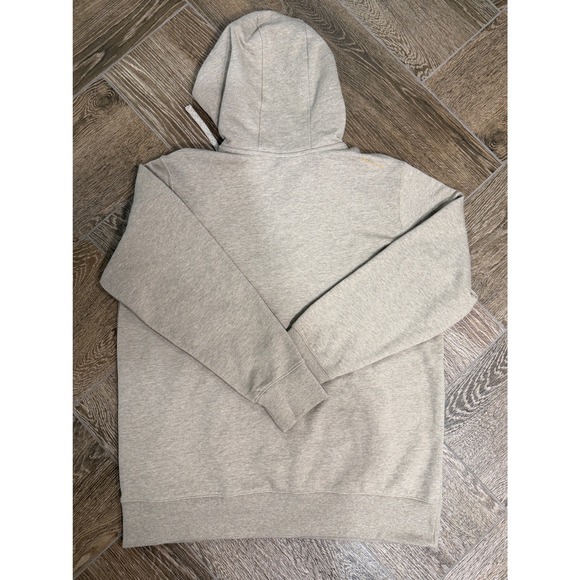 ARIAT Rebar Skill Set 1/2 Zip Hood Tan Heathered Fleece Pullover Hoodie Women - Picture 2 of 10